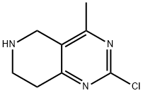 2-CHLORO-4-METHYL-5,6,7,8-TETRAHYDROPYRIDO[4,3-D]PYRIMIDINE Struktur