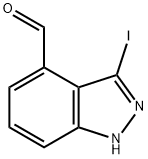 1H-Indazole-4-carboxaldehyde, 3-iodo- Struktur