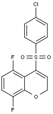 4-(4-chlorophenylsulfonyl)-5,8-difluoro-2H-chroMene Struktur