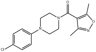 Methanone, [4-(4-chlorophenyl)-1-piperazinyl](3,5-dimethyl-4-isoxazolyl)- Struktur