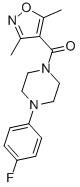 Methanone, (3,5-dimethyl-4-isoxazolyl)[4-(4-fluorophenyl)-1-piperazinyl]- Struktur