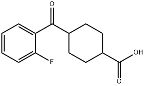 TRANS-4-(2-FLUOROBENZOYL)CYCLOHEXANE-1-CARBOXYLIC ACID Struktur