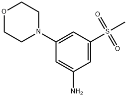 3-Methanesulfonyl-5-(Morpholin-4-yl)aniline Struktur