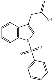 2-(N-phenylsulfonyl-1H-indol-3-yl)acetic acid Struktur