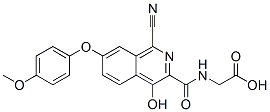 Glycine,  N-[[1-cyano-4-hydroxy-7-(4-methoxyphenoxy)-3-isoquinolinyl]carbonyl]- Struktur