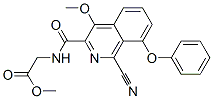 Glycine,  N-[(1-cyano-4-methoxy-8-phenoxy-3-isoquinolinyl)carbonyl]-,  methyl  ester Struktur