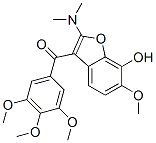 Methanone,  [2-(dimethylamino)-7-hydroxy-6-methoxy-3-benzofuranyl](3,4,5-trimethoxyphenyl)- Struktur