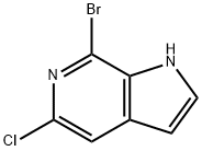 1H-PYRROLO[2,3-C]PYRIDINE, 7-BROMO-5-CHLORO- Struktur