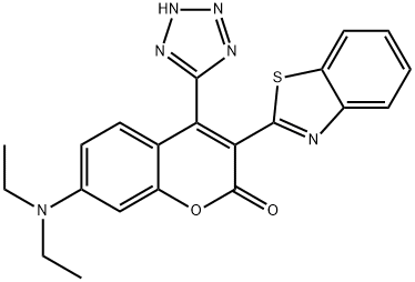 3-Benzothiazol-2-yl-7-diethylaMino-4-(1H-tetrazol-5-yl)-chroMen-2-one Struktur