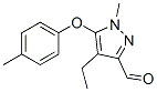 1H-Pyrazole-3-carboxaldehyde,  4-ethyl-1-methyl-5-(4-methylphenoxy)- Struktur