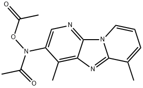 3-(N-acetoxy-N-acetylamino)-4,6-dimethyldipyrido(1,2-a-3',2'-d)imidazole Struktur