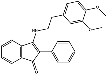 3-[(3,4-dimethoxyphenethyl)amino]-2-phenyl-1H-inden-1-one Struktur