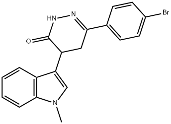 6-(4-bromophenyl)-4-(1-methyl-1H-indol-3-yl)-4,5-dihydro-3(2H)-pyridazinone Struktur