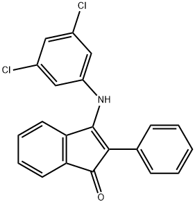 3-(3,5-dichloroanilino)-2-phenyl-1H-inden-1-one Struktur