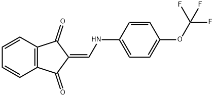 2-{[4-(trifluoromethoxy)anilino]methylene}-1H-indene-1,3(2H)-dione Struktur