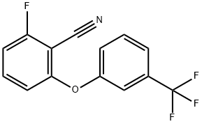 2-fluoro-6-[3-(trifluoromethyl)phenoxy]benzenecarbonitrile Struktur