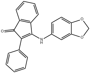 3-(1,3-benzodioxol-5-ylamino)-2-phenyl-1H-inden-1-one Struktur