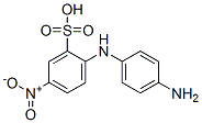 Benzenesulfonic acid, 2-[(4-aminophenyl)amino]-5-nitro-, diazotized, coupled with diazotized 4-aminobenzenesulfonic acid, diazotized 4-nitrobenzenamine and Dyer's mulberry extract Struktur