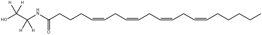 N-(2-Hydroxyethyl-1,1,2,2-d4)-5Z,8Z,11Z,14Z-eicosatetraenamide Struktur