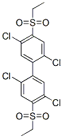 4,4'-bis(ethylsulfonyl)-2,2',5,5'-tetrachlorobiphenyl Struktur