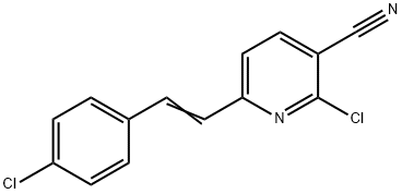 2-CHLORO-6-[2-(4-CHLOROPHENYL)VINYL]NICOTINONITRILE Struktur