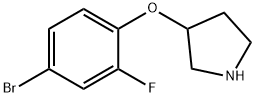 3-(4-BROMO-2-FLUOROPHENOXY)PYRROLIDINE Struktur