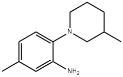 5-Methyl-2-(3-methyl-1-piperidinyl)aniline Struktur