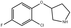 3-(2-CHLORO-4-FLUOROPHENOXY)PYRROLIDINE Struktur