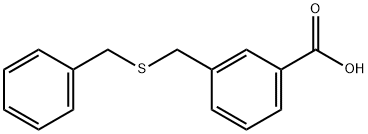 3-[(benzylsulfanyl)methyl]benzoic acid Struktur