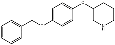 3-[4-(BENZYLOXY)PHENOXY]PIPERIDINE Struktur