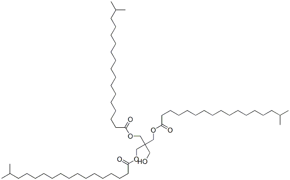 2-(hydroxymethyl)-2-[[(1-oxoisooctadecyl)oxy]methyl]-1,3-propanediyl bis(isooctadecanoate) Struktur