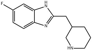 5-fluoro-2-(piperidin-3-ylmethyl)-1H-benzimidazole(SALTDATA: FREE) Struktur