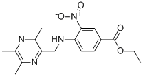 3-NITRO-4-[[(3,5,6-TRIMETHYL-2-PYRAZINYL)METHYL]AMINO]BENZOIC ACID ETHYL ESTER Struktur