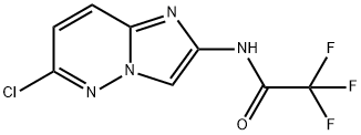 2,2,2-Trifluoro-N-(6-chloroimidazo-[1,2-b]pyridazin-2-yl)acetamide Struktur