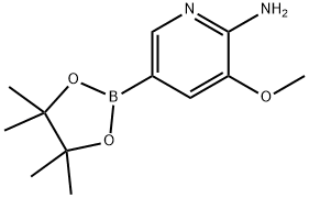 2-PYRIDINAMINE, 3-METHOXY-5-(4,4,5,5-TETRAMETHYL-1,3,2-DIOXABOROLAN-2-YL)- Struktur