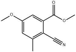 METHYL 2-CYANO-5-METHOXY-3-METHYLBENZOATE Struktur