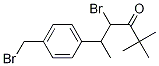 4-broMo-5-(4-(broMoMethyl)phenyl)-2,2-diMethylhexan-3-one Struktur