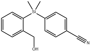 4-{[2-(Hydroxymethyl)phenyl]-dimethylsilyl}benzonitrile Struktur