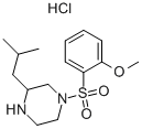 3-Isobutyl-1-(2-methoxy-benzenesulfonyl)-piperazine hydrochloride Struktur