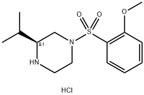 (S)-3-Isopropyl-1-(2-methoxy-benzenesulfonyl)-piperazine hydrochloride Struktur