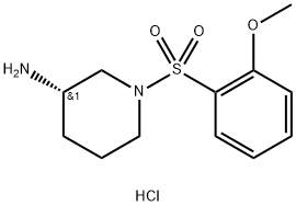 (S)-1-(2-Methoxy-benzenesulfonyl)-piperidin-3-ylamine hydrochloride Struktur