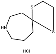 1,4-Dithia-8-aza-spiro[4.6]undecane, hydrochloride, 90%
 Struktur