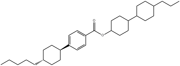 TRANS,TRANS-4''-PROPYLBICYCLOHEXYL-4-YL 4-(TRANS-4-PENTYLCYCLOHEXYL)-BENZOATE Struktur