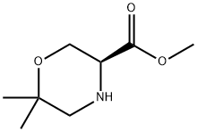 (S)-METHYL 6,6-DIMETHYL-MORPHOLINE-3-CARBOXYLATE Struktur