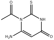 4(1H)-Pyrimidinone,  1-acetyl-6-amino-2,3-dihydro-2-thioxo- Struktur