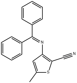 3-(Benzhydrylideneamino)-2-cyano-5-methylthiophene Struktur