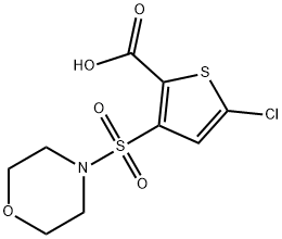 5-chloro-3-(morpholin-4-ylsulfonyl)thiophene-2-carboxylic acid Struktur