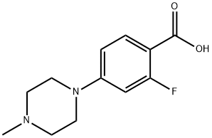 2-氟-4-(4-甲基-1-哌嗪基)苯甲酸, 948018-61-9, 結(jié)構(gòu)式