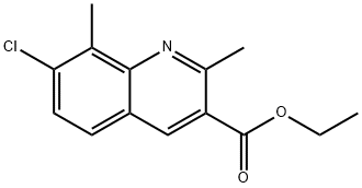 7-CHLORO-2,8-DIMETHYLQUINOLINE-3-CARBOXYLIC ACID ETHYL ESTER Struktur