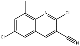 2,6-DICHLORO-8-METHYLQUINOLINE-3-CARBONITRILE Struktur